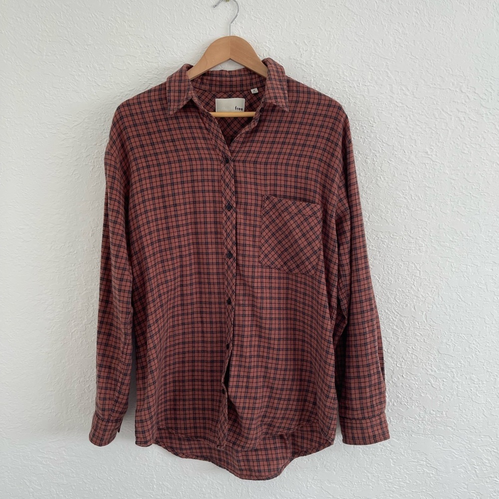 Wilfred Free Daphne Plaid Button Front Shirt - image 4